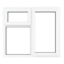 Crystal  Right-Hand & Top Opening Clear Triple-Glazed Casement White uPVC Window 1190mm x 965mm