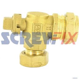 Vokera 7100 3/4" Flow/Return Valve 90 Deg