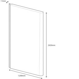 Splashwall Caliza Postformed Bathroom Wall Panel Matt Grey 2420mm x 1200mm x 10mm