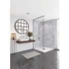 Splashwall Caliza Postformed Bathroom Wall Panel Matt Grey 2420mm x 1200mm x 10mm