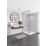 Splashwall Caliza Postformed Bathroom Wall Panel Matt Grey 2420mm x 1200mm x 10mm