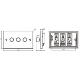 Knightsbridge  4-Gang 2-Way LED Intelligent Dimmer Switch  Antique Brass