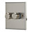 Contactum iConic 2-Gang 2-Way LED Dimmer Switch  Brushed Steel