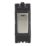 Contactum  20AX Grid DP Control Switch Brushed Steel  with Black Inserts