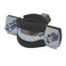 Tesla  14-19mm Rubber-Lined Pipe Clips Black/Steel 5 Pack