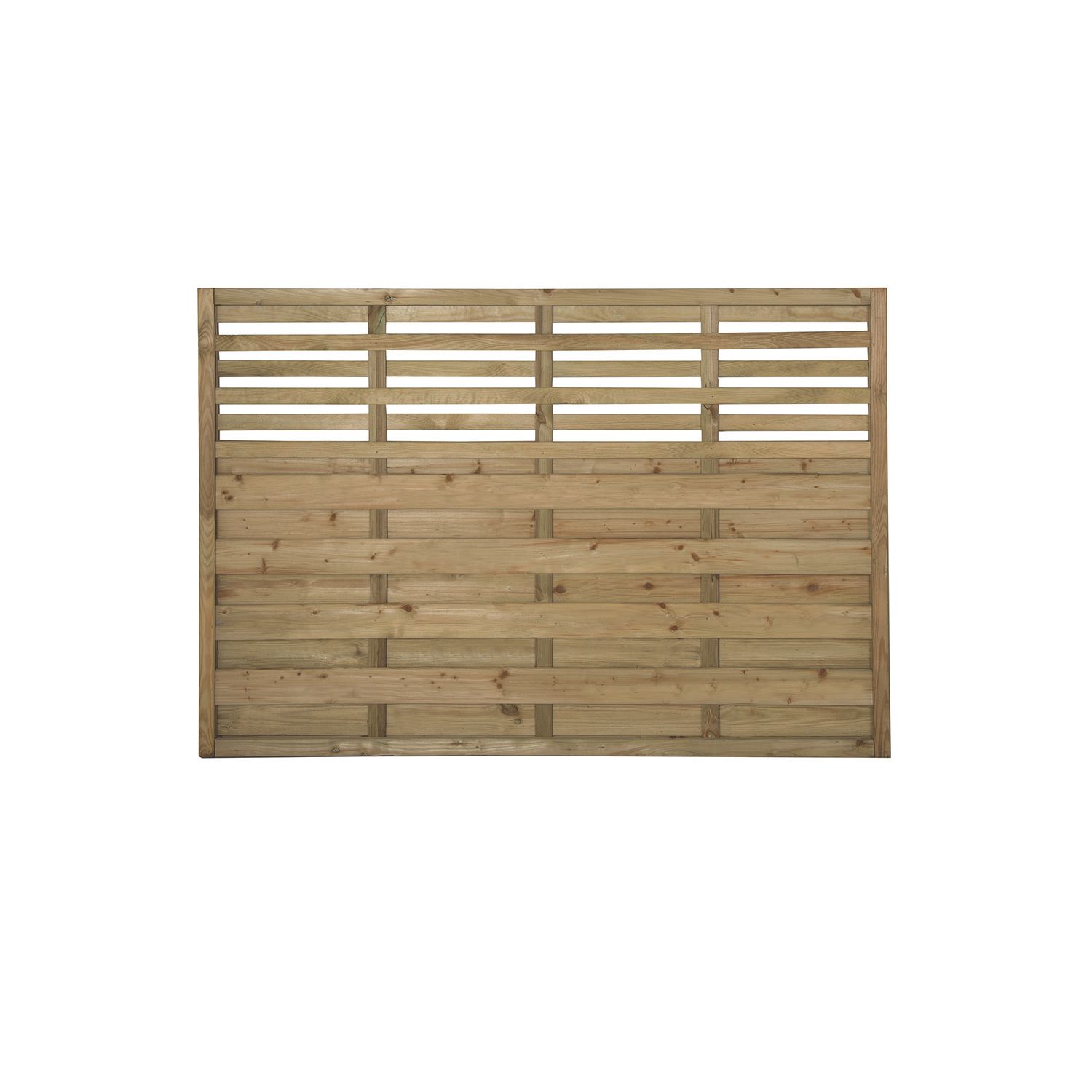 Forest Kyoto Slatted Top Fence Panels Natural Timber 6' x 4' Pack of 3 (6254K)