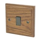 Varilight  10AX 1-Gang 2-Way Light Switch  Medium Oak