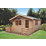 Shire Kinver 14' x 17' 6" (Nominal) Apex Timber Log Cabin