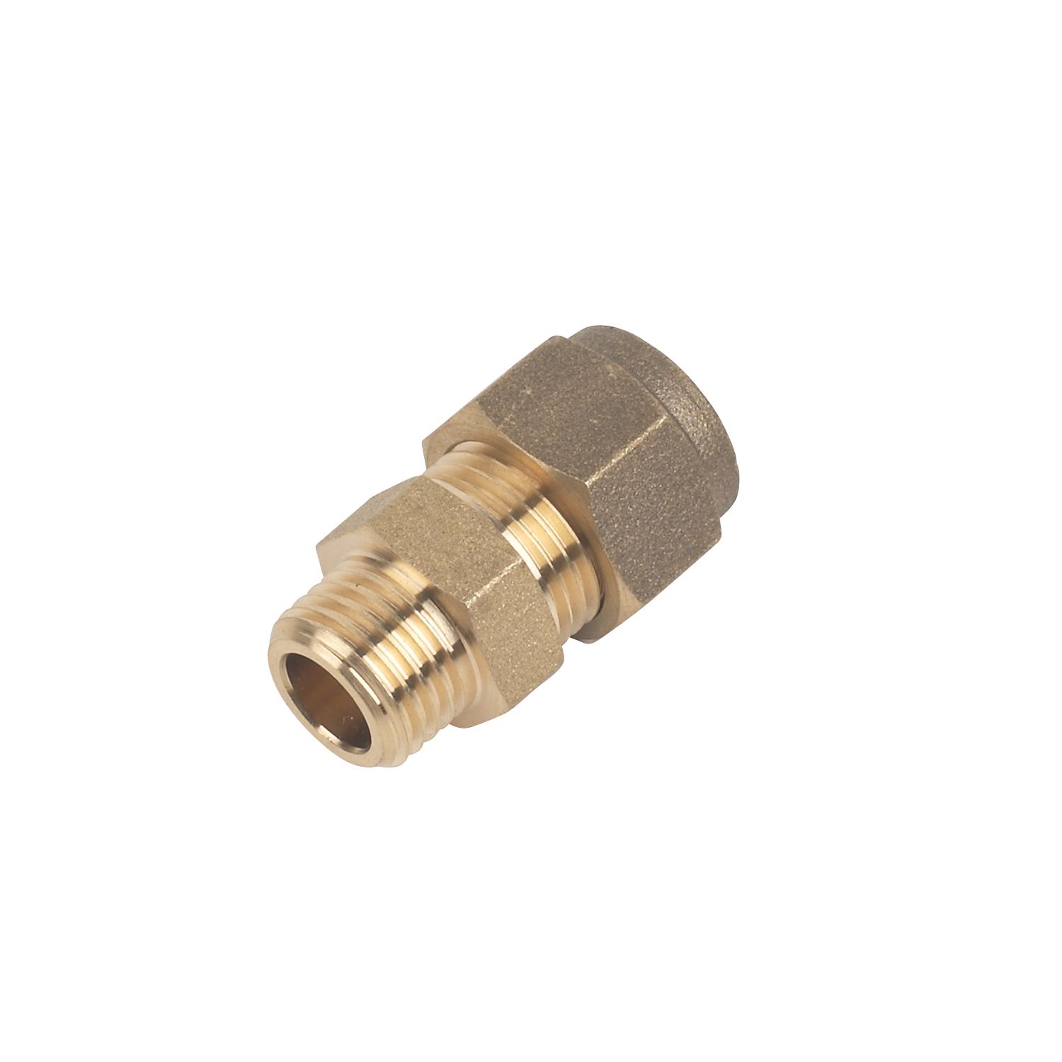 Flomasta Brass Compression Adapting Male Coupler 10mm x 1/4" (62592)