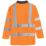 Pro RTX High Visibilty  Personalised Long Sleeve Polo Shirt Orange X Large 48" Chest