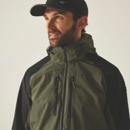 Regatta Calderdale VI Waterproof & Breathable Jacket Olive Night / Black Medium Size 45.2" Chest