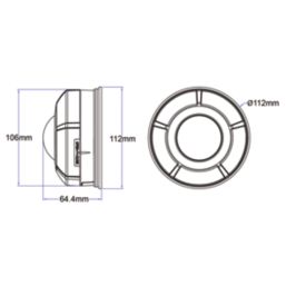 Timeguard PDRS1500N Indoor & Outdoor White PIR Sensor 360°