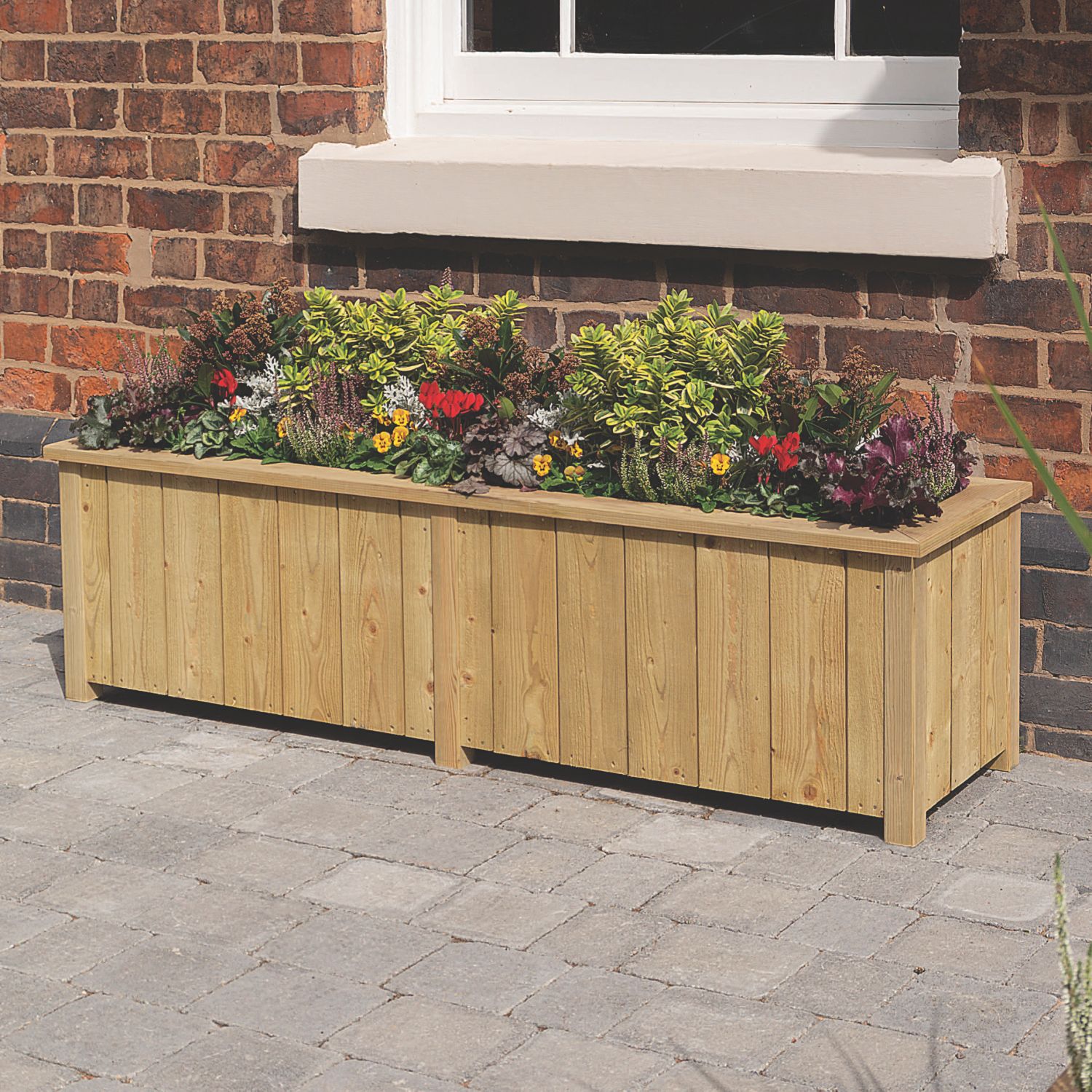 Rowlinson Heritage Rectangular Planter Natural 43cm x 153cm x 42cm (625CL)
