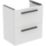 Ideal Standard i.life S Wall Hung Vanity Unit with Black Handles & Basin Matt White 600mm x 375mm x 665mm