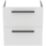 Ideal Standard i.life S Wall Hung Vanity Unit with Black Handles & Basin Matt White 600mm x 375mm x 665mm