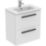 Ideal Standard i.life S Wall Hung Vanity Unit with Black Handles & Basin Matt White 600mm x 375mm x 665mm