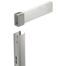 Triton Fast Fix Framed Rectangular Sliding Door with Side Panel   Chrome 1700mm x 800mm x 1900mm