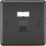 Knightsbridge  1-Gang RJ45 Ethernet Socket Matt Black with Colour-Matched Inserts