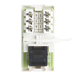 Contactum Media Modular  RJ11 Telephone / Data Socket White