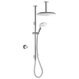 Mira Mode Maxim Gravity-Pumped Ceiling-Fed Chrome Thermostatic Digital Mixer Shower