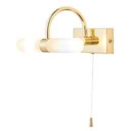 Spa Corvus 205mm Bathroom Wall Light Satin Brass