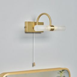 Spa Corvus 205mm Bathroom Wall Light Satin Brass