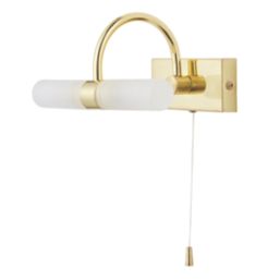 Spa Corvus 205mm Bathroom Wall Light Satin Brass