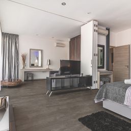 Kraus Winspit Grey Tile-Effect LVT  Flooring 2.23m²