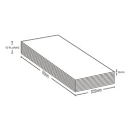 Kraus Winspit Grey Tile-Effect LVT  Flooring 2.23m²