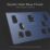 British General Evolve 13A 2-Gang SP Switched Socket + 3A 22W 2-Outlet Type A & C USB Charger Blue with Black Inserts