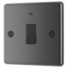 LAP  20A 1-Gang DP Control Switch Black Nickel with Neon with Black Inserts