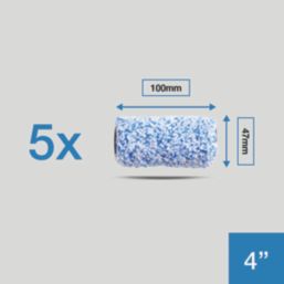Harris Trade  Medium Pile Jumbo Mini Roller Sleeves Emulsion 4" x 40mm 5 Pack