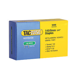 Tacwise 140 Series Heavy Duty Staples Galvanised 6mm x 10.6mm 5000 Pack