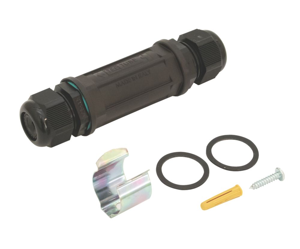 Hylec TeeTube 2Entry 5Pole InLine Cable Connector Screwfix