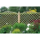 Forest Hamburg Lattice Curved Top Garden Screens 6' x 6' 4 Pack