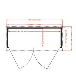 Shire  6' x 2' 6" (Nominal) Pent Timber Bike Store