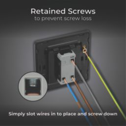 British General Evolve 20A 16AX 1-Gang 2-Way Light Switch  Grey