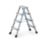 Zarges Aluminium 0.99m 4 Step Swingback A Frame Step Ladder