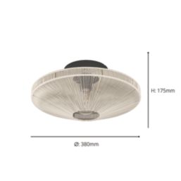 Eglo Midsumer Ceiling Light Black/Cream
