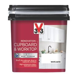 V33 750ml White Satin Kitchen Cupboard Paint