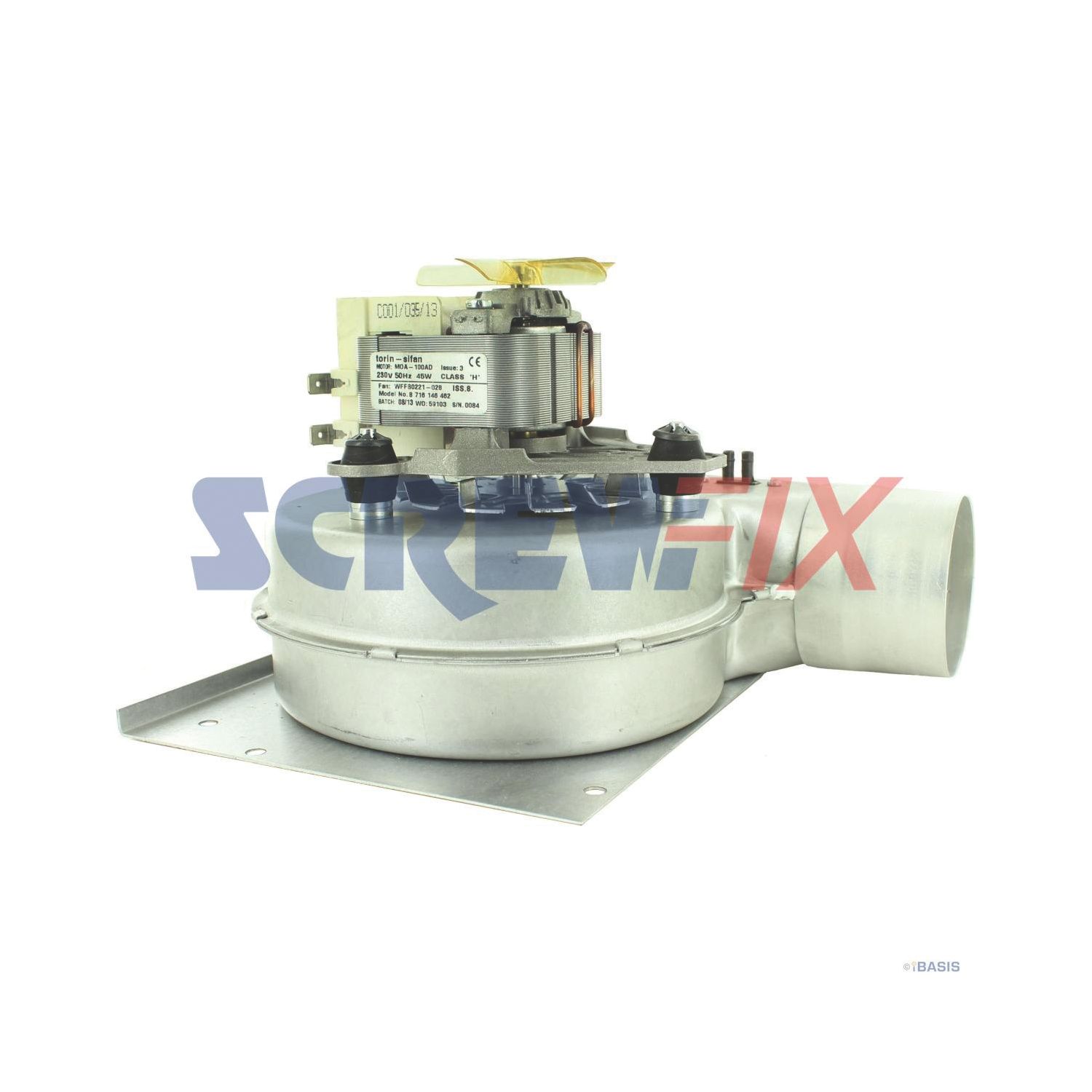 Worcester Bosch 87161207380 FAN & MOUNT PLATE ASSEMBLY (626GW)
