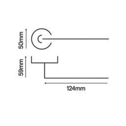 Smith & Locke Studland Fire Rated Lever on Rose Door Handles Pair Pearl Grey