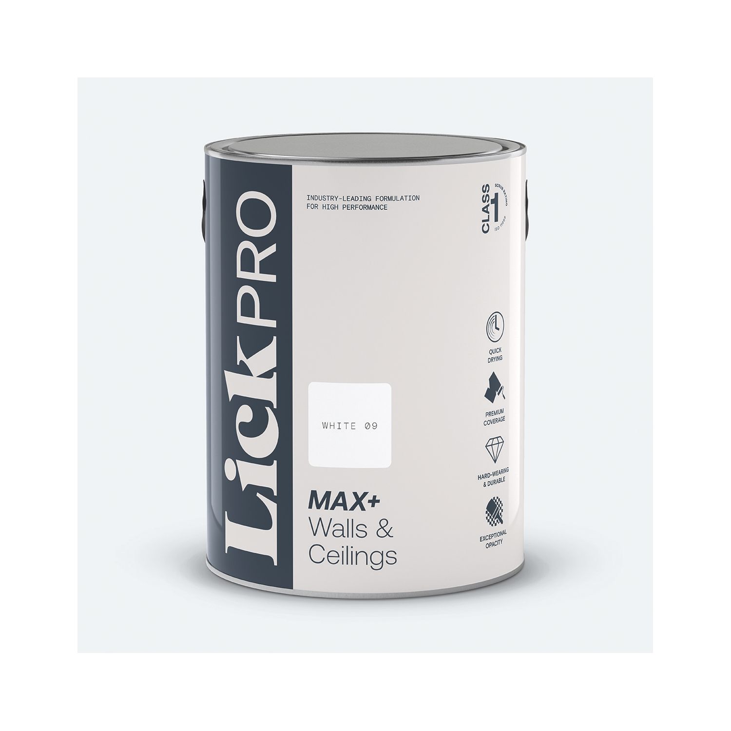 LickPro Max+ 5Ltr White 09 Eggshell Emulsion Paint (626JY)