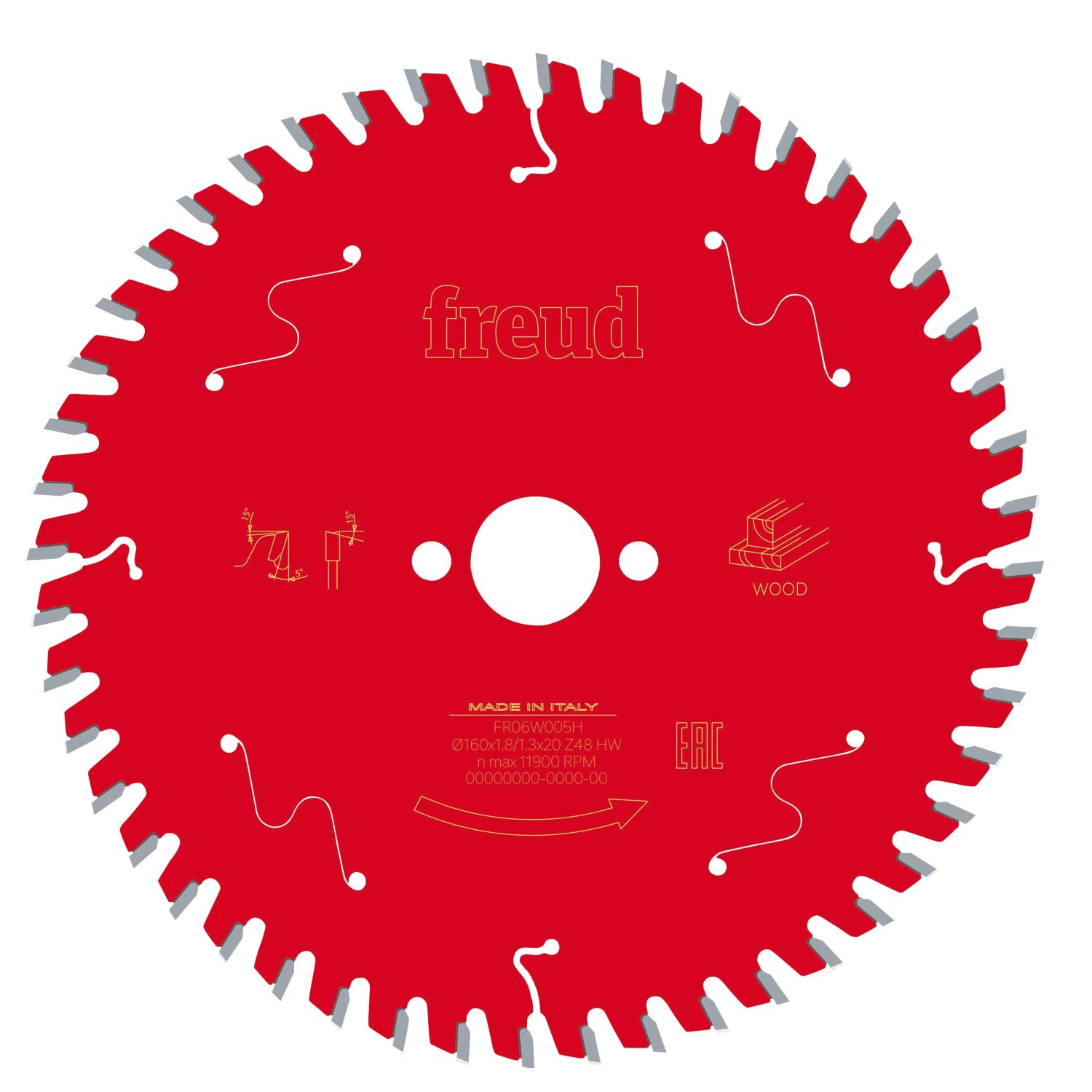 Freud Wood Circular Saw Blade 160mm x 20mm 48T (626KJ)