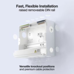 British General  9-Module 6-Way Part-Populated High Integrity Main Switch Consumer Unit with SPD