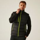Regatta Navigate Padded Gilet/Bodywarmer Black/LimeGreen - W0B Small 42.5" Chest