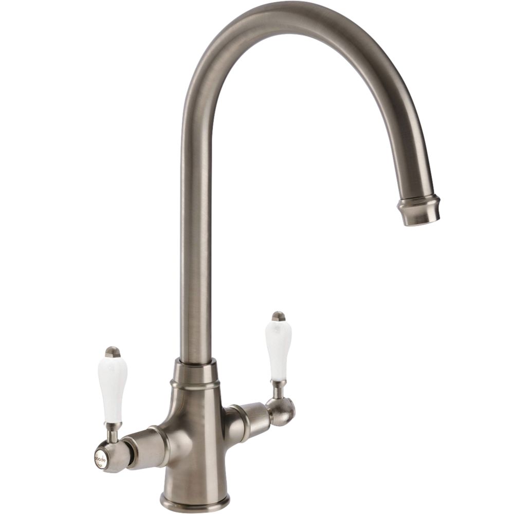 Abode Ludlow Traditional Kitchen Mixer Tap Brushed Nickel Screwfix