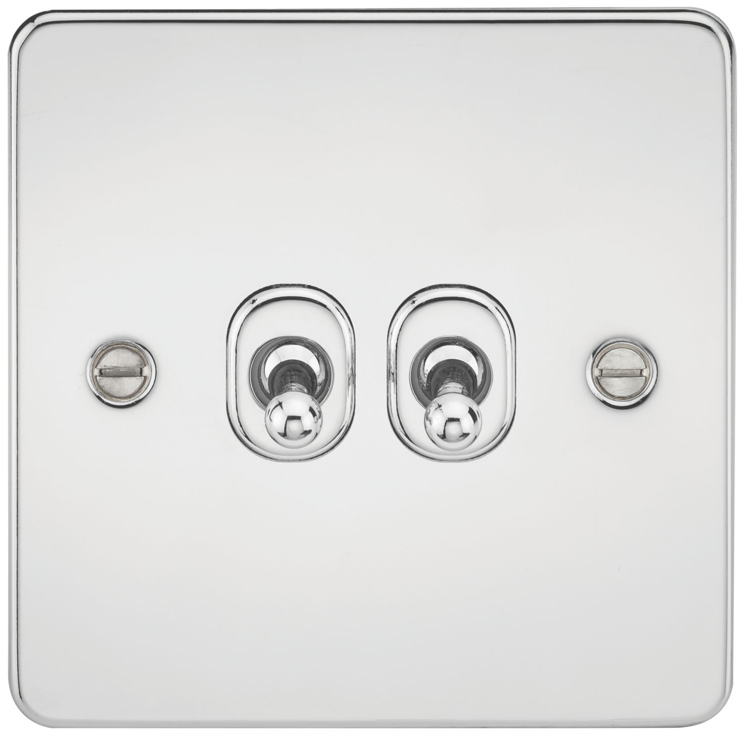 Knightsbridge 10AX 2-Gang 2-Way Light Switch Polished Chrome (626TX)
