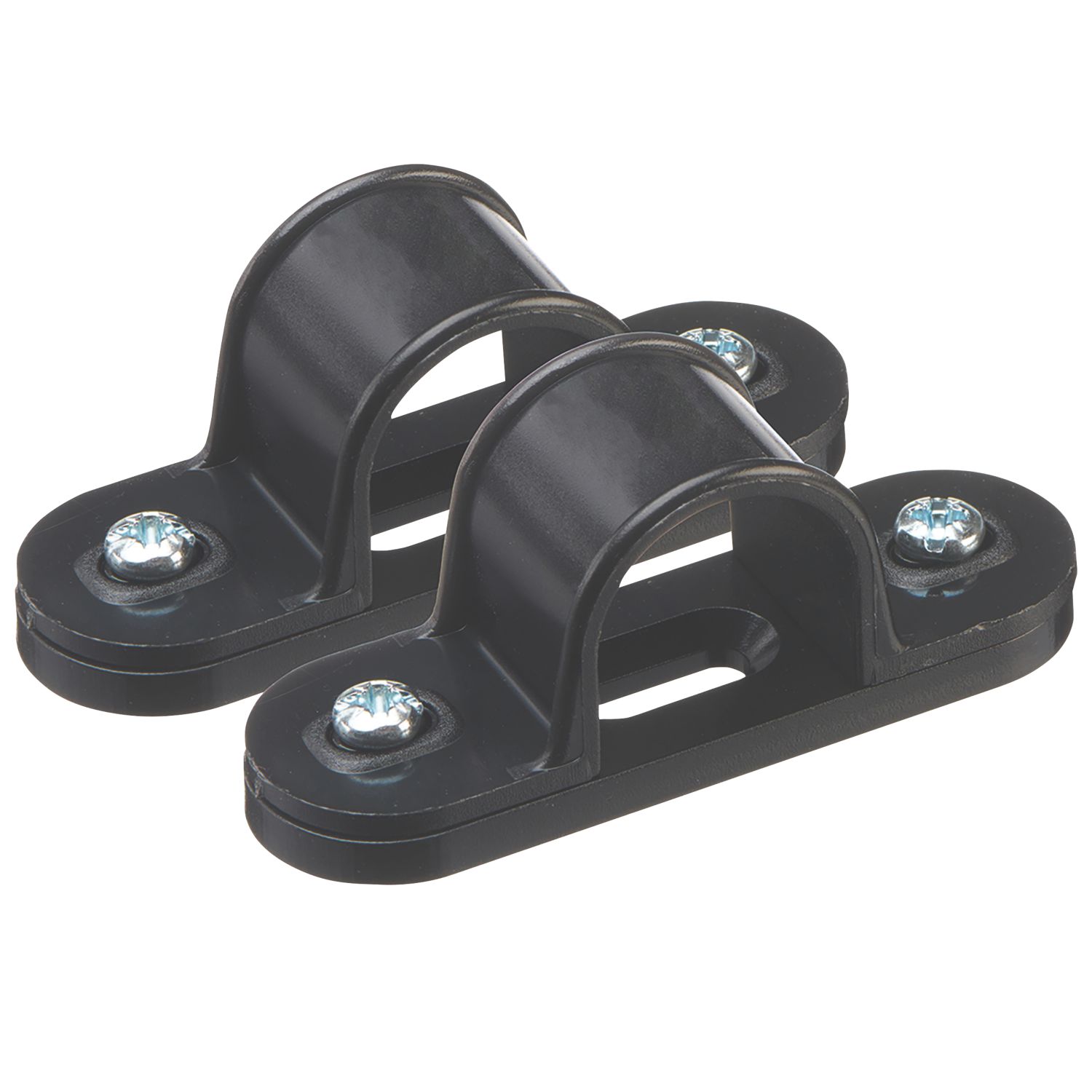 Deta TTE uPVC Spacer Bar Saddles 20mm Black 2 Pack (626VT)
