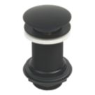 Flomasta Unslotted Pop Up Basin Waste Matt Black 66mm